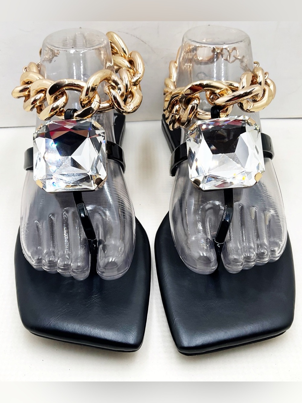 {Jeffrey Campbell} "Ring On It" Embellished Thong Sandals - Picture 7 of 16